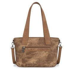 Wrangler Denim Patchwork Tote/Crossbody- Brown