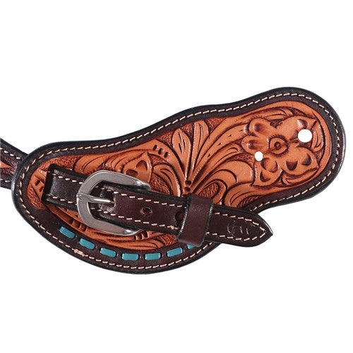 Fort Worth Odina Spur Straps - Turquoise Buckstitched