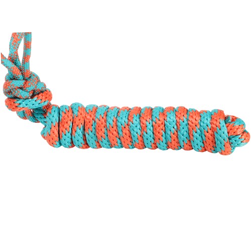 Fort Worth Rope Halter w/Lead - Orange/Teal