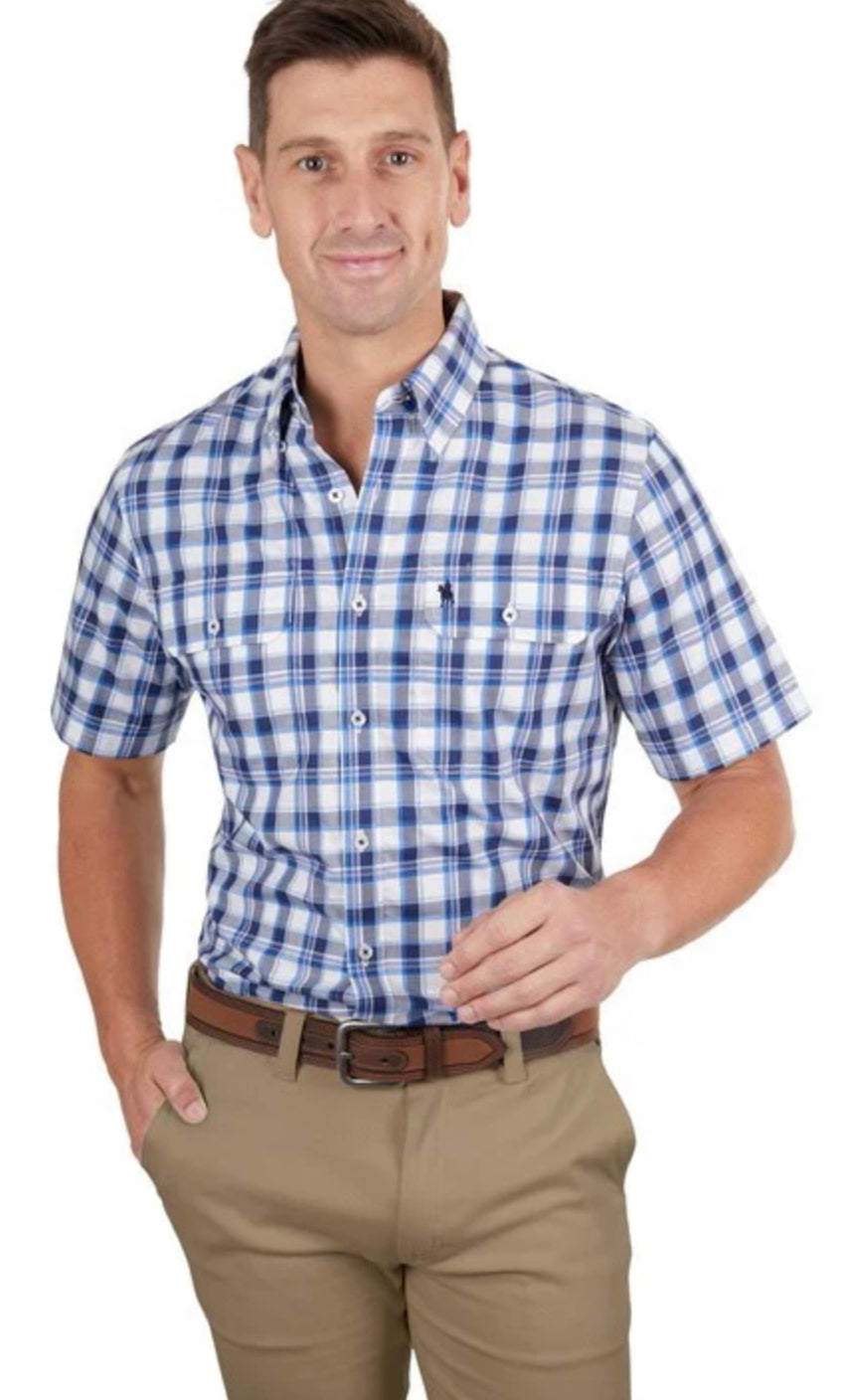 Thomas Cook Mens Luke 2-Pocket S/S Shirt - Navy/Blue