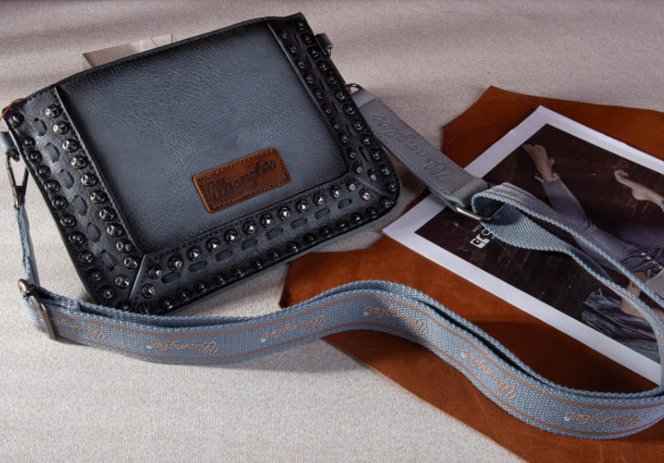 Wrangler Rivets Studded Wristlet/ Crossbody - Jean