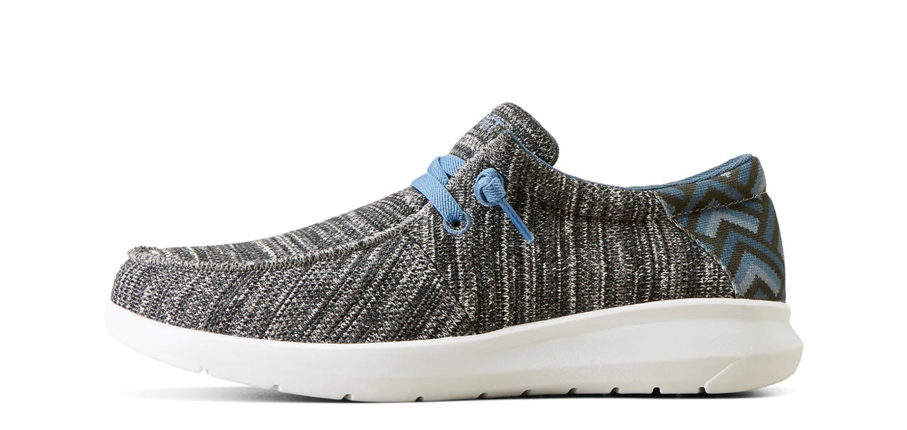 Ariat Men's Hilo Stretch Lace Heather Grey / Blue Aztec Print