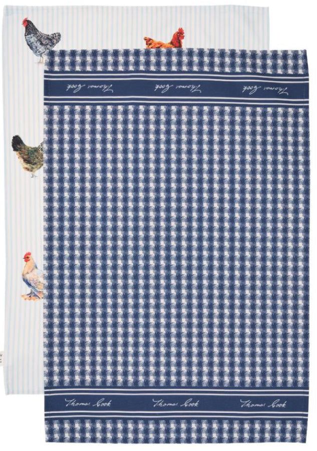 Thomas Cook Tea Towel - Navy/White