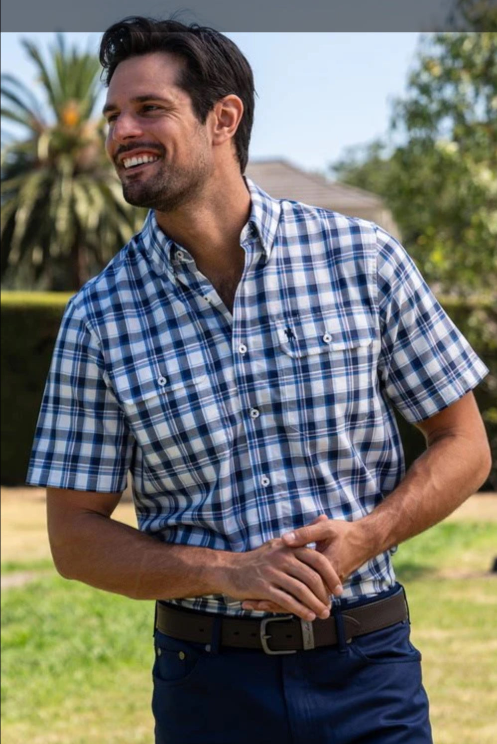 Thomas Cook Mens Luke 2-Pocket S/S Shirt - Navy/Blue