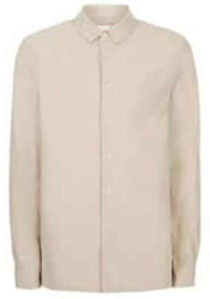 Pilbara Mens Linen L/S Shirt - Stone