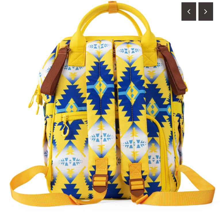 Wrangler Aztec Printed Callie Backpack (Nappy Bag) - Yellow
