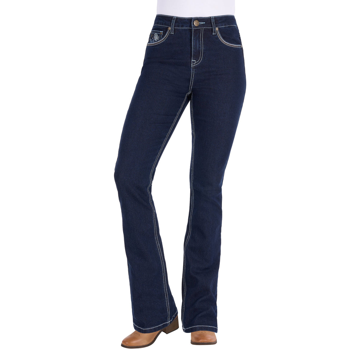 Pure Western Women's Daph Hi Waist Boot Cut Jeans 34L