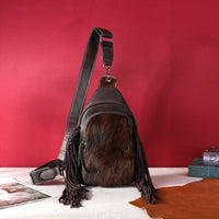 Montana West Genuine Hair-On Cowhide Fringe Sling Bag