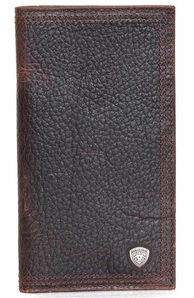 Ariat Mens Small Shield Rodeo Wallet - Brown Rowdy