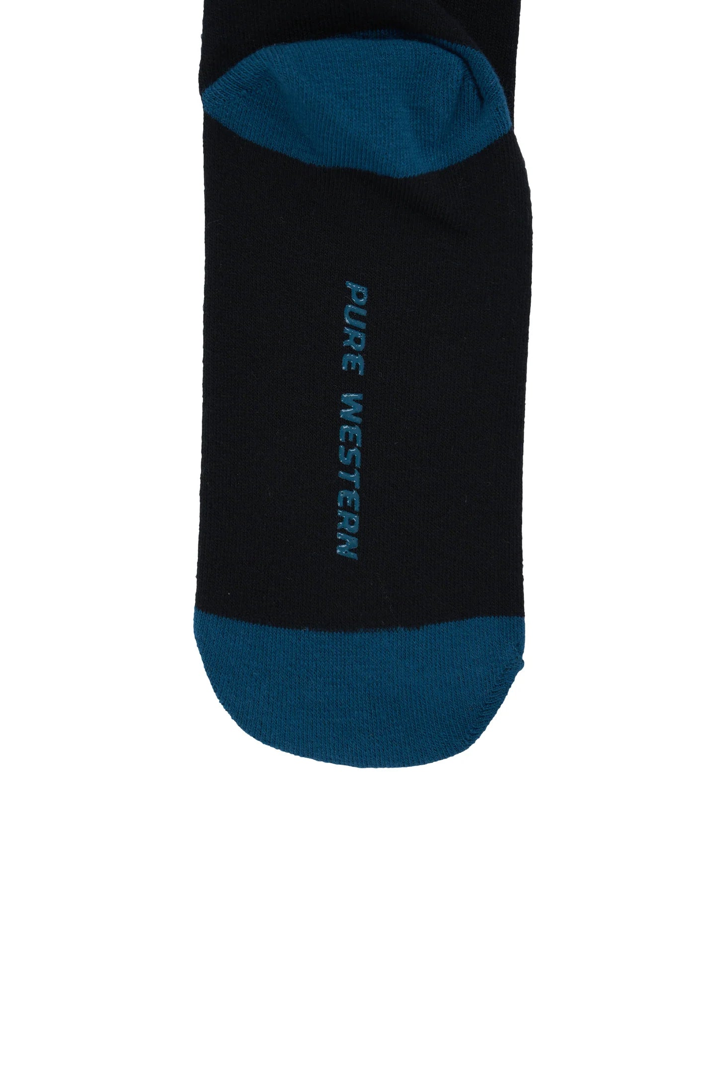 Pure Western Adult Crew Socks - Black/Teal