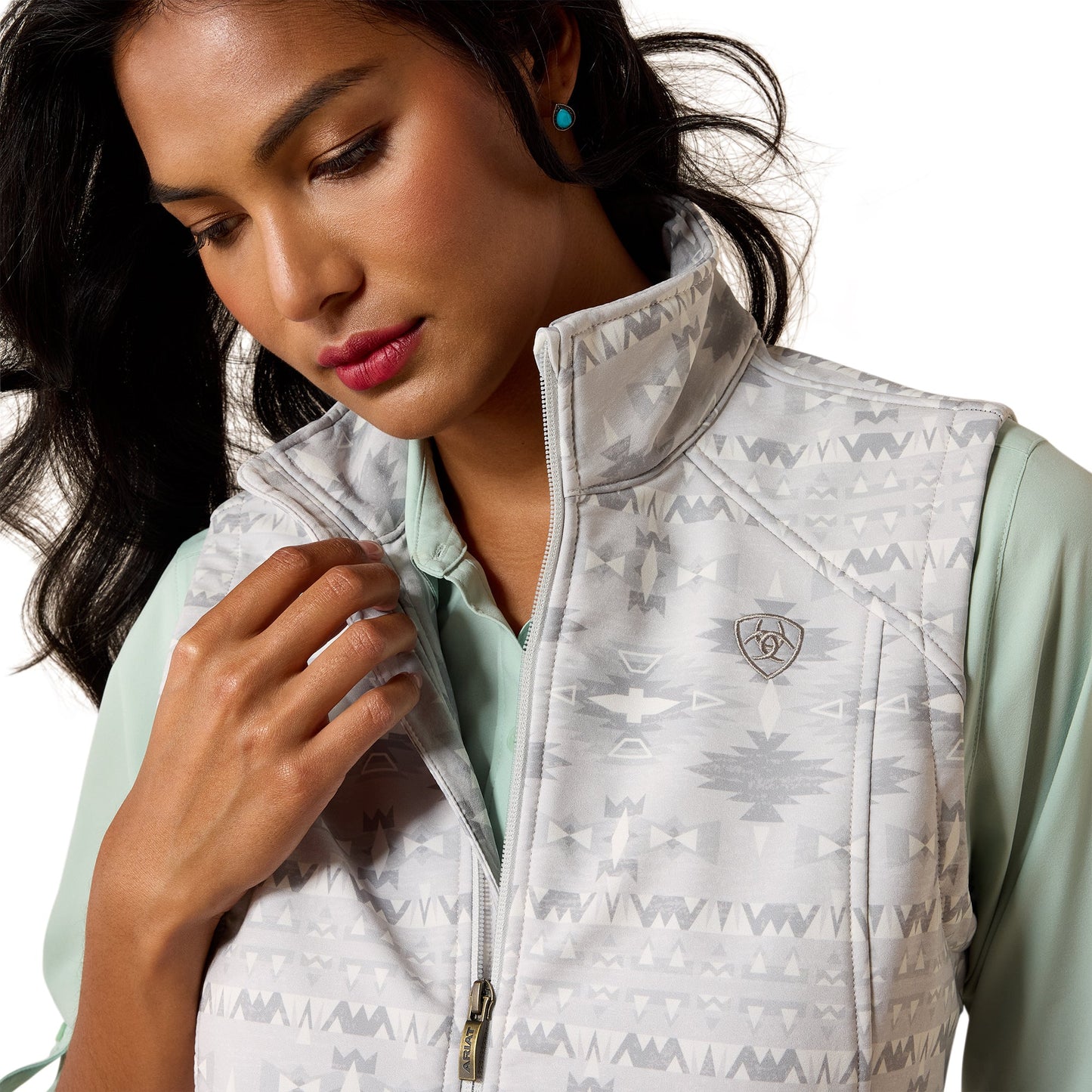 Ariat Women's Logo Softshell Vest Pepper Southwest