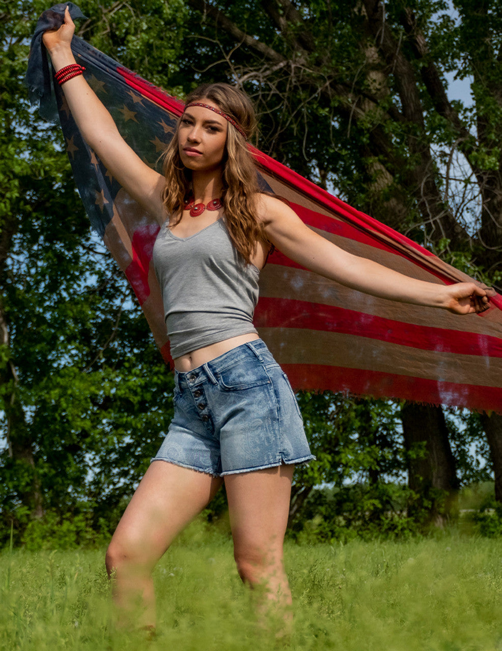 Cowgirl Tuff Paisley Shorts