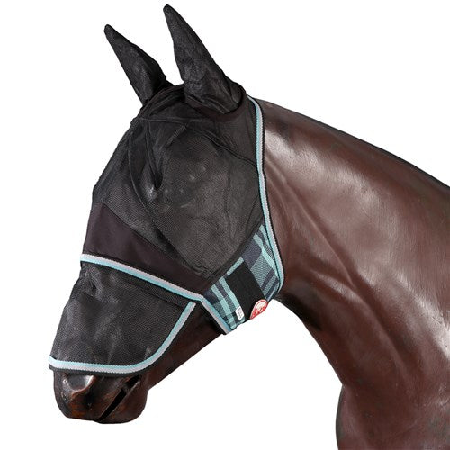 Kool Master PVC Shade Mesh Fly Mask - Turquoise