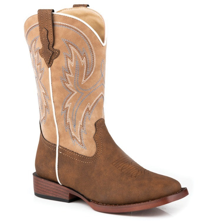 Roper Eastwood Brown/Tan Kids Boots