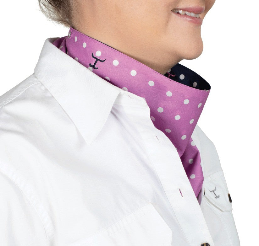 J/Country Women's Carlee Scarf Radiant Orchid Dots/Navy Dots