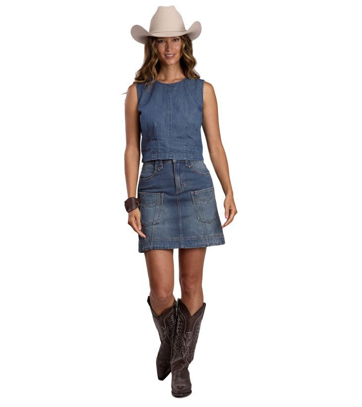 Stetson Women's Collection Sleeveless Top Solid - Blue