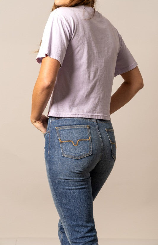 Kimes Ranch Ladies Bison Skull Tee - Lavender