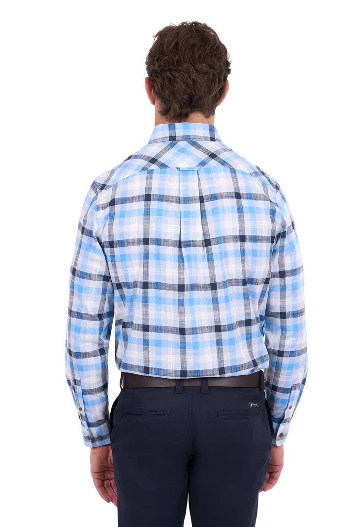 Men's Jacob 2PKT Long Sleeve Shirt - Royal / Black