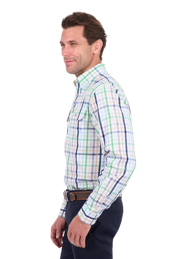 Thomas Cook Men's Louie 2PKT Long Sleeve Shirt - Green/ Multi