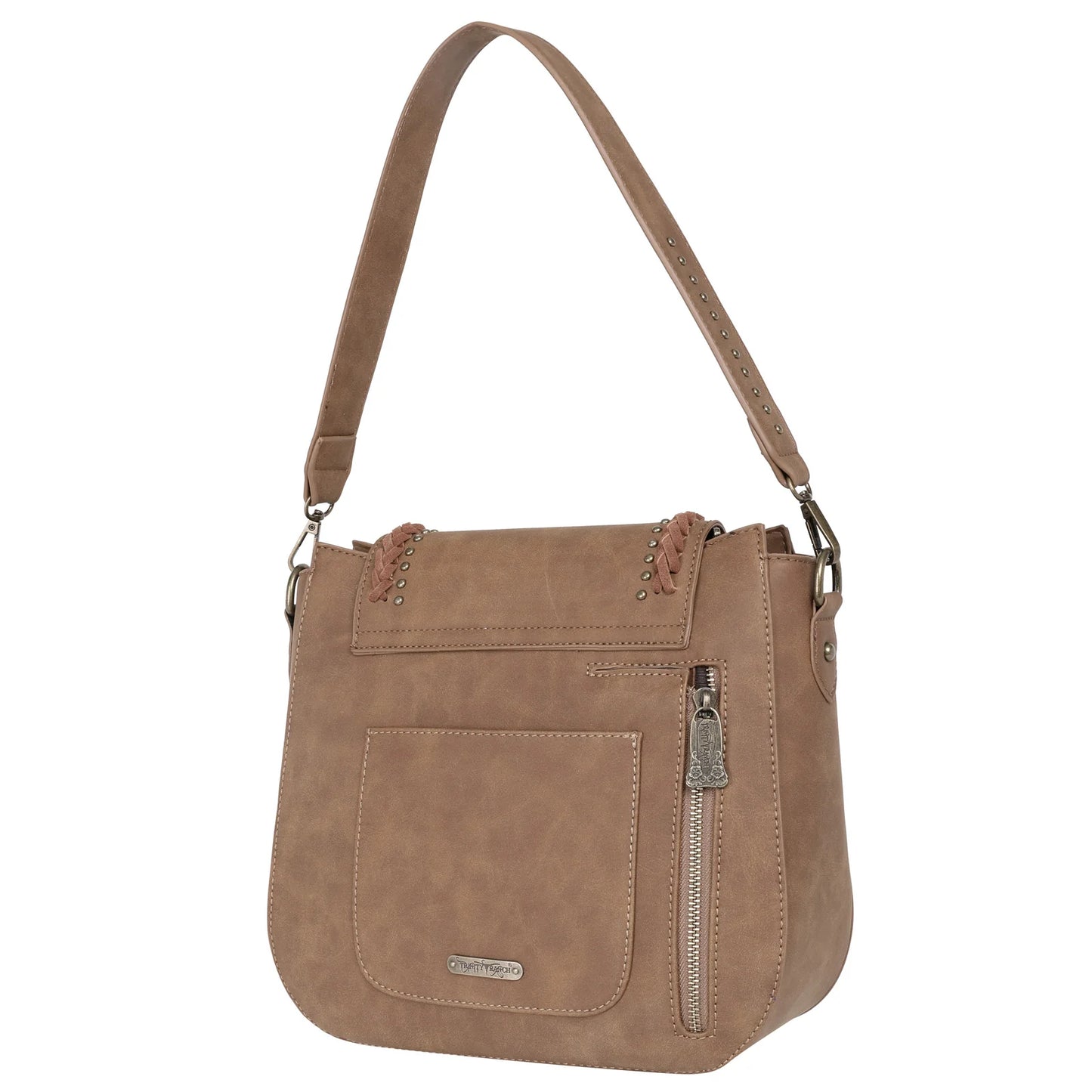 Trinity Ranch Hair-On Leather Collection Hobo - Brown