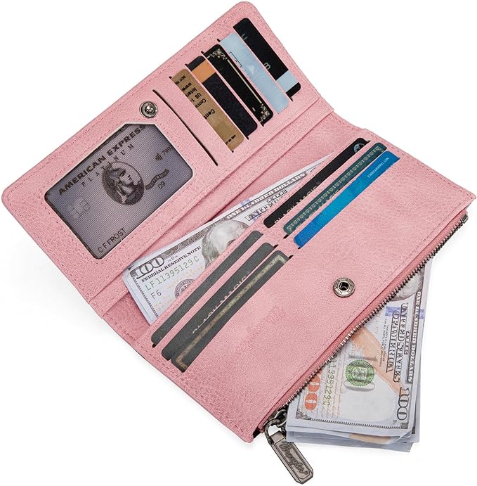Wrangler Cow Print Bi-Fold Wallet - Pink
