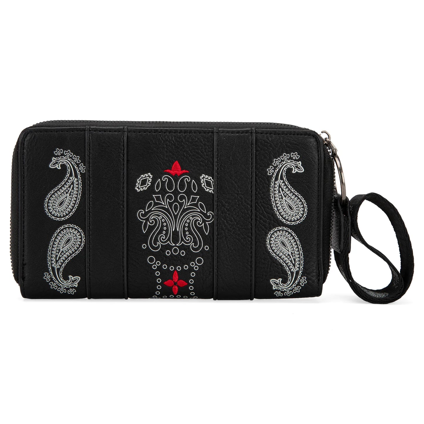 Wrangler Bandana Paisley Print Wallet -Black