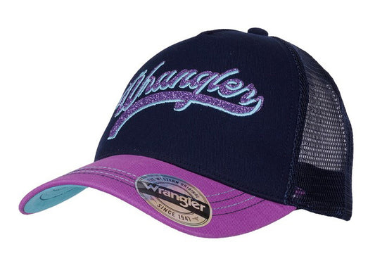 Wrangler Children's Hilda Trucker Cap Navy/Violet OSFM