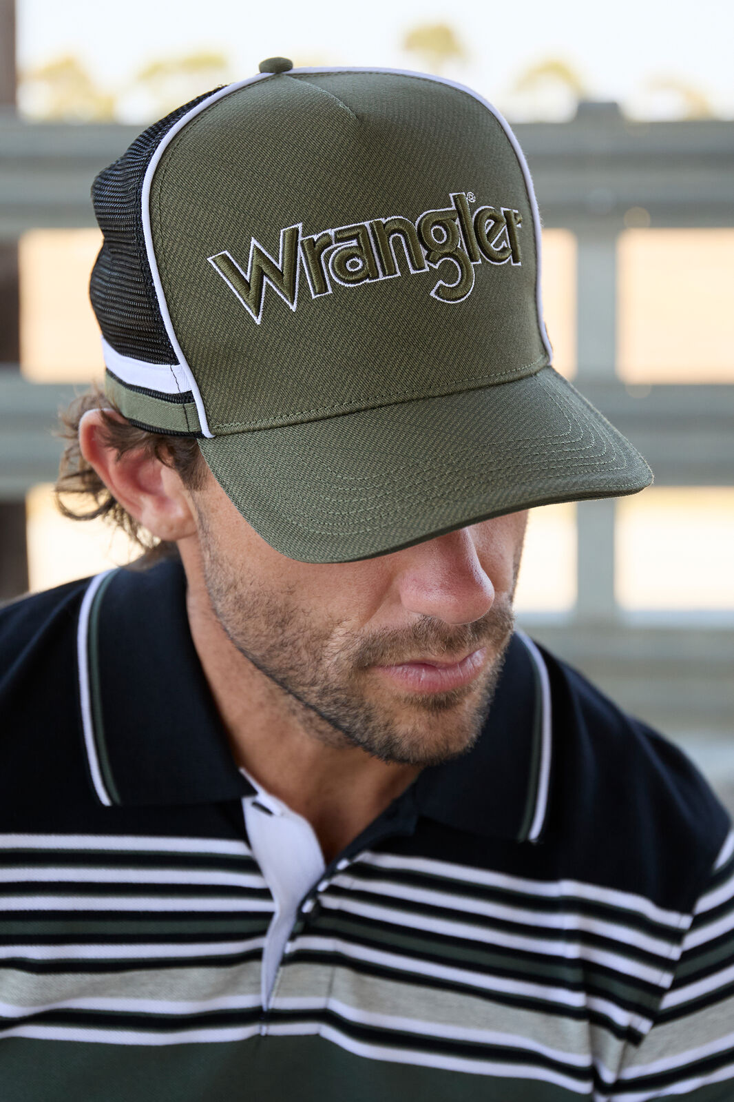 Wrangler Men's Logo HP Trucker Cap