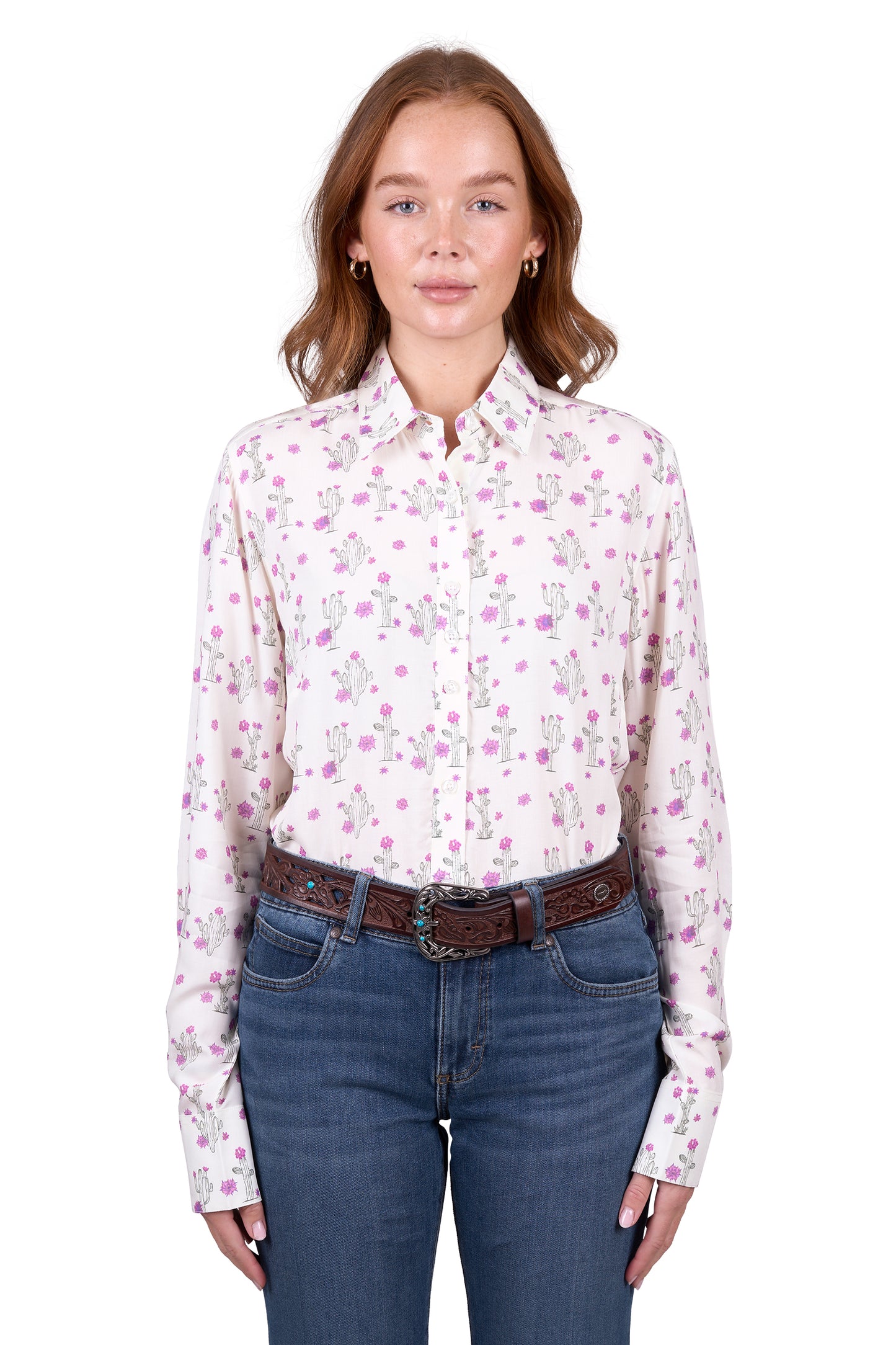 Wrangler Women’s Valerie Print Long Sleeve Shirt