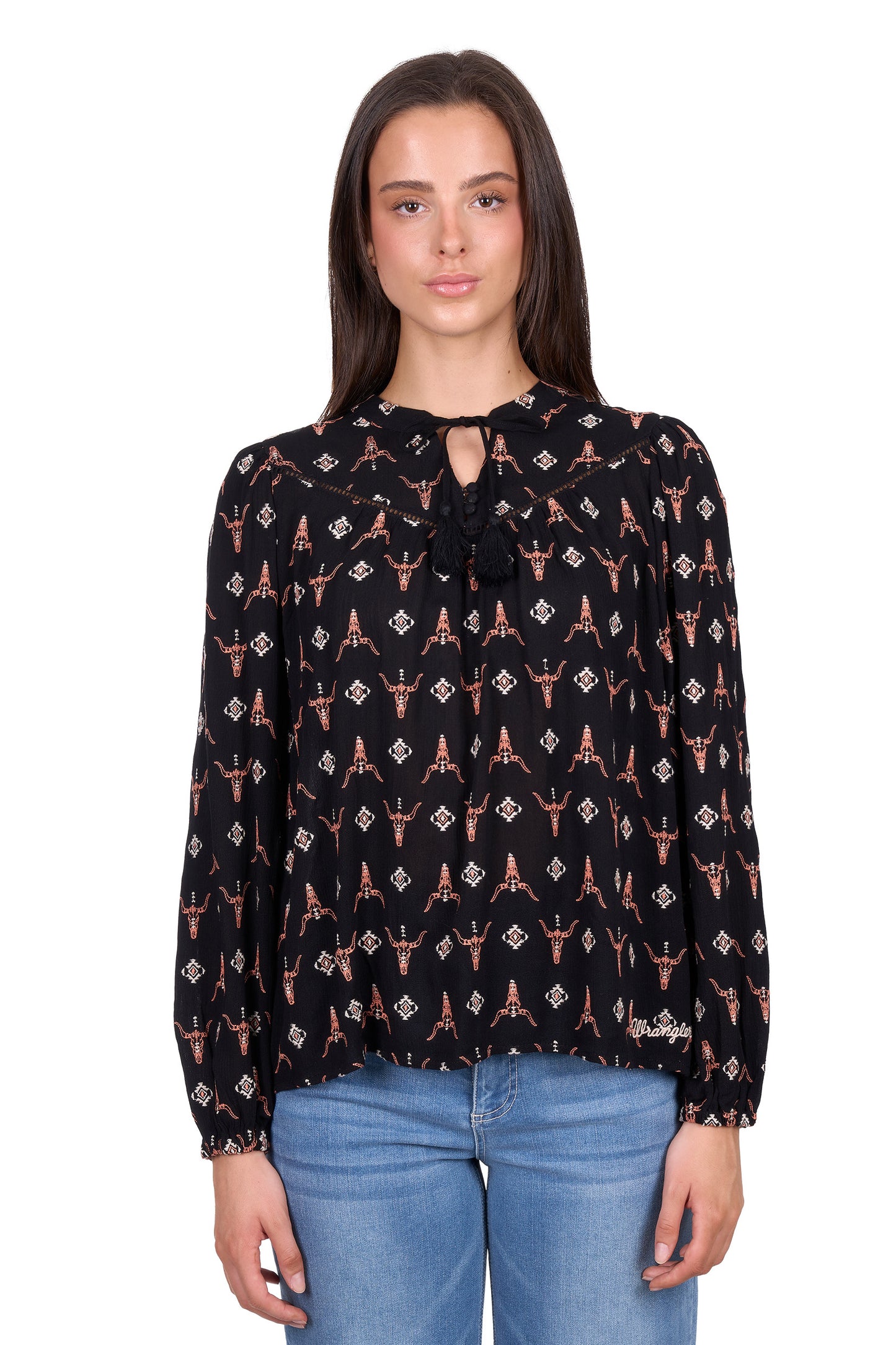 Wrangler Women's Lucille L/S Blouse - Black