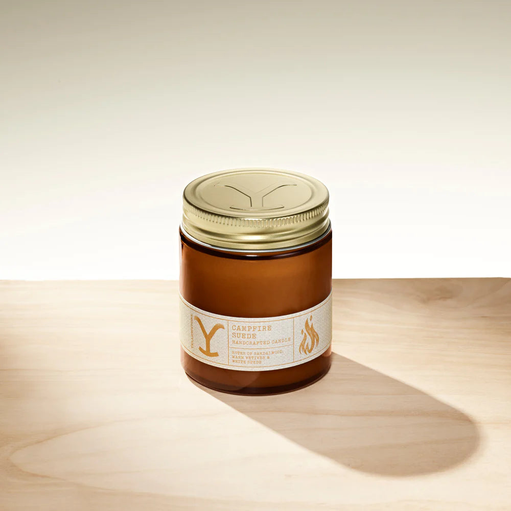 Tru Western Yellowstone Campfire Suede Candle Wax Candle 8oz