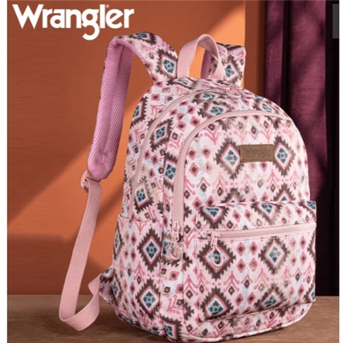 Wrangler Aztec Print Backpack -Pink