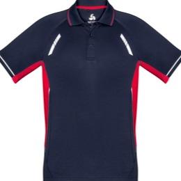 RENEGADE Mens Navy/Red/Silver Polo