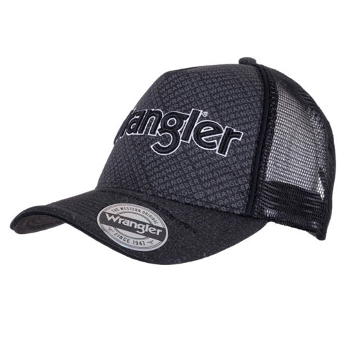 Wrangler Stewart High Profile Trucker Cap Charcoal Marle