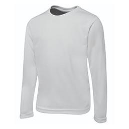 JB's Podium L/S Poly Tee White