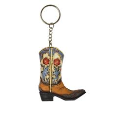 Pure Western Boot Dove & Flower Keychain