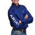 Ariat Boy Team Logo Twill Shirt blue