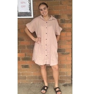 Cotton Summer Claire Dress - Natural