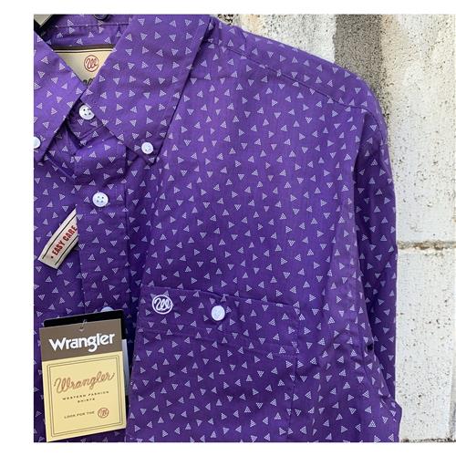 Wrangler Mens Authentic Shirt Purple