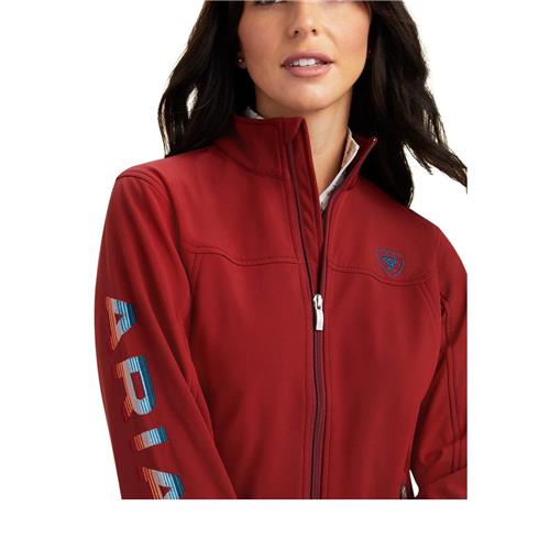 Ariat Ladies New Team Softshell Jacket Rouge Red/Celestial Serape