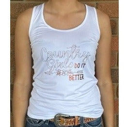 Ladies Country Girls do it better Razor Singlet