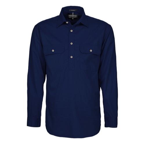 PILBARA Mens W/Shirt Navy H/But