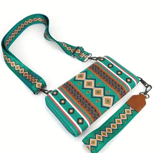 Bohemian Retro Wallet Purse - Turquoise