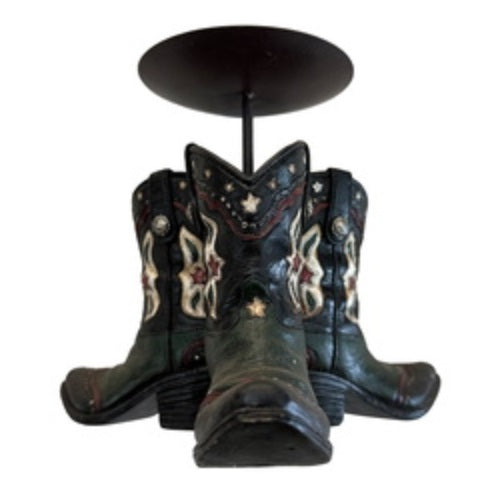Pure Western Western Boot Candle Holder