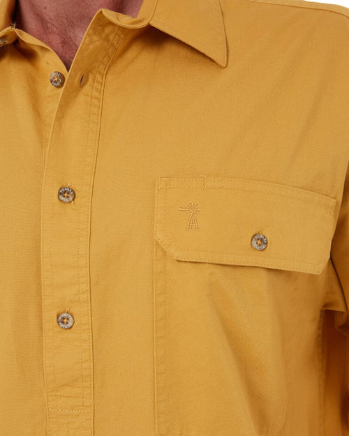 Pilbara Men's Closed Front L/S Shirt - Yellowstone