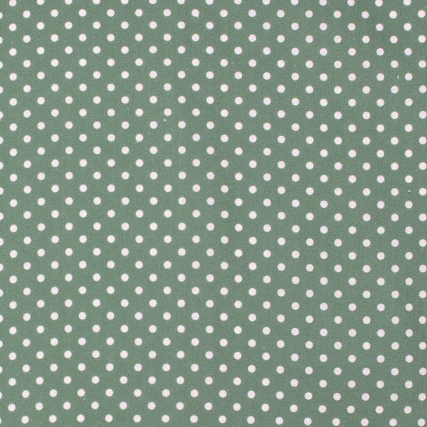 Just Country Short Sleeve Full Button Jumpsuit - Eucalyptus & White Mini Spots