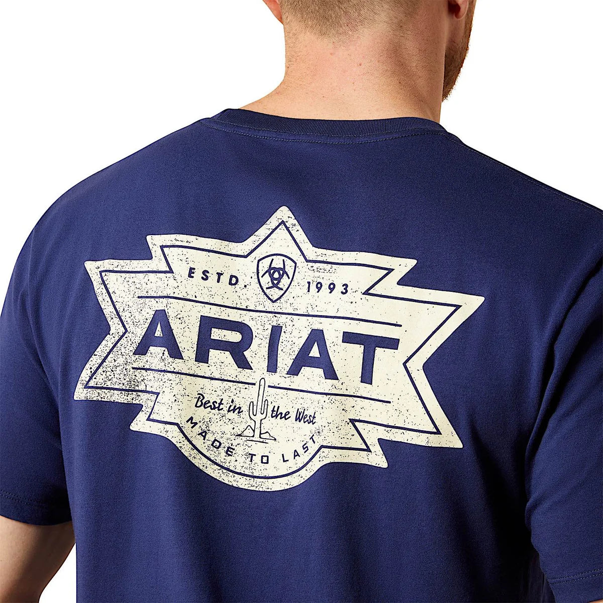 Ariat Men's Mesa Mofit Lockup SS Tee - Medieval Blue