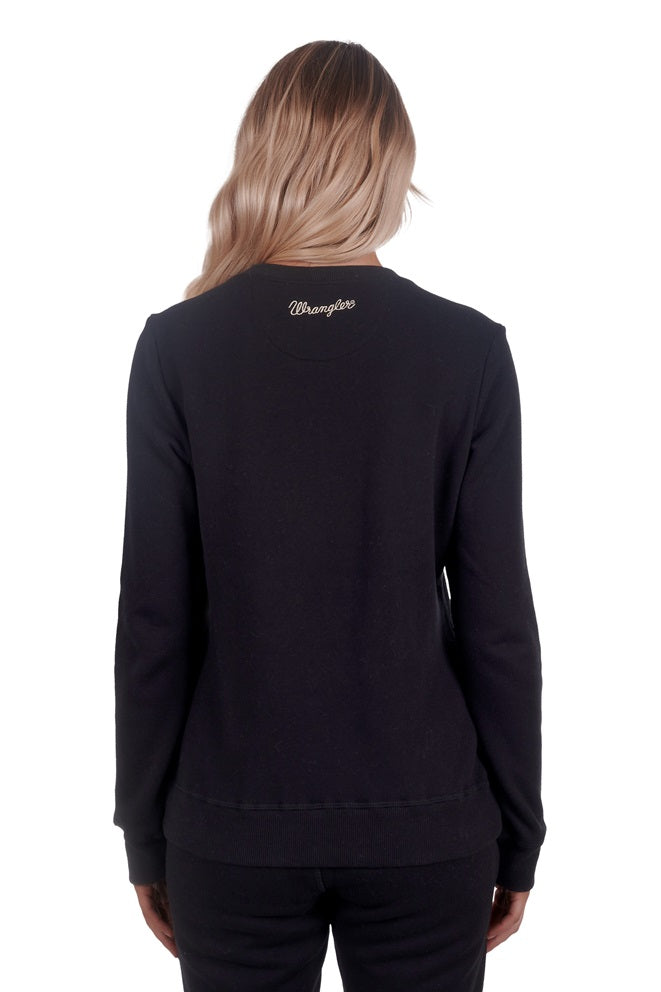 Wrangler Ladies Stella Crew Jumper – Black