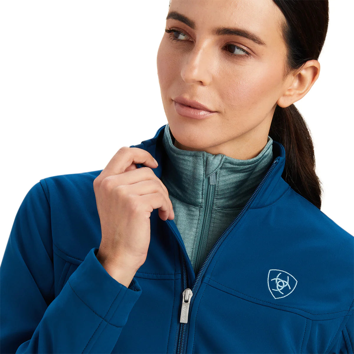 Ariat New Team Softshell Jacket - Hydra/Night Sky Blanket
