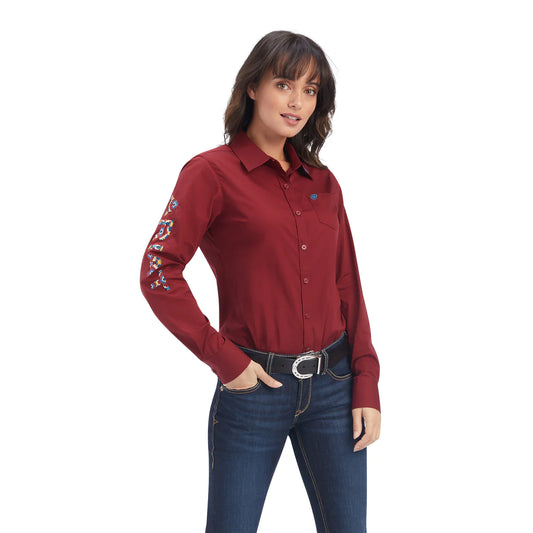 Ariat Team Kirby Stretch Shirt - Rouge Red